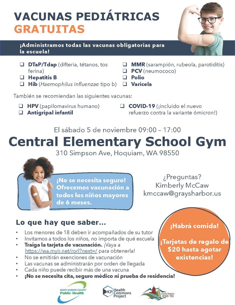 Immunization Clinic Flyer in Spanish
