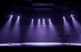 dark stage with lights